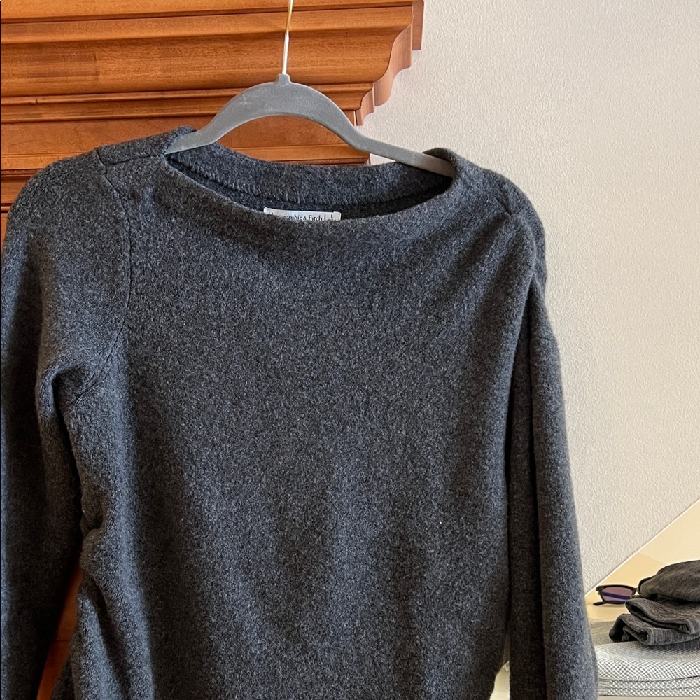 Charcoal Crewneck Women’s Sweater - Picture 7 of 7